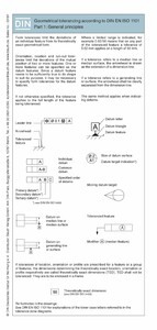 Geometrical tolerancing according to DIN EN ISO 1101 Part 1 and Part 2