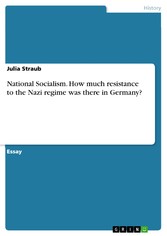 National Socialism. How much resistance to the Nazi regime was there in Germany?