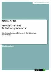 Memory-Clinic und Gedächtnissprechstunde