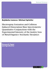 Electrospray Ionization and Collision Induced Dissociation Mass Spectrometric Quantitative Conjunctions with the Experimental Intensity of the Analyte Ions of Metal-Organics- Stochastic Dynamics