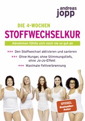 Die 4-Wochen Stoffwechselkur. Abnehmen fühlte sich noch nie so gut an. Den Stoffwechsel aktivieren und sanieren. Ohne Hunger, ohne Stimmungstiefs, ohne Jo-Jo-Effekt. Maximale Fettverbrennung.