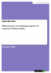 Effectiveness of oxidizing reagents in removal of blood stains