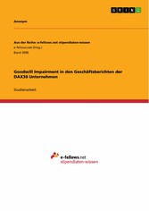 Goodwill Impairment in den Geschäftsberichten der DAX30 Unternehmen