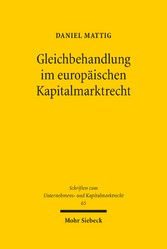 Gleichbehandlung im europäischen Kapitalmarktrecht