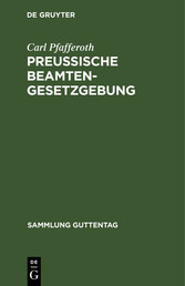 Preußische Beamten-Gesetzgebung