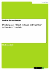 Deutung des 'il faut cultiver notre jardin' in Voltaires 'Candide'