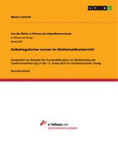 Selbstreguliertes Lernen im Mathematikunterricht