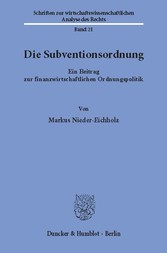 Die Subventionsordnung.