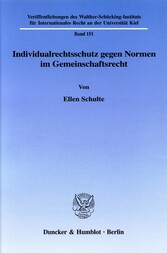 Individualrechtsschutz gegen Normen im Gemeinschaftsrecht.