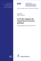 La fin des rapports de travail dans la fonction publique