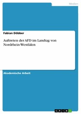 Auftreten der AFD im Landtag von Nordrhein-Westfalen