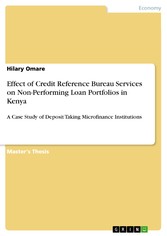 Effect of Credit Reference Bureau Services on Non-Performing Loan Portfolios in Kenya