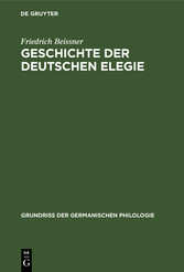 Geschichte der deutschen Elegie