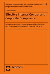 Effective Internal Control and Corporate Compliance