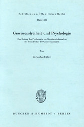 Gewissensfreiheit und Psychologie.