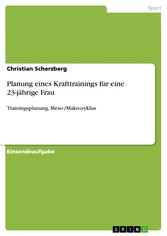 Planung eines Krafttrainings für eine 23-jährige Frau