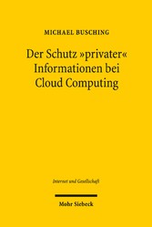 Der Schutz 'privater' Informationen bei Cloud Computing