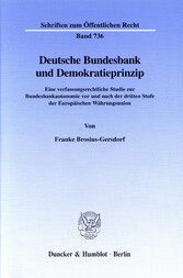 Deutsche Bundesbank und Demokratieprinzip.