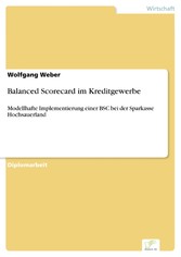 Balanced Scorecard im Kreditgewerbe