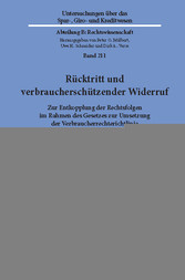 Rücktritt und verbraucherschützender Widerruf.