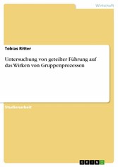 Untersuchung von geteilter Führung auf das Wirken von Gruppenprozessen