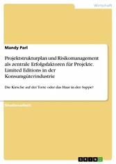 Projektstrukturplan und Risikomanagement als zentrale Erfolgsfaktoren für Projekte. Limited Editions in der Konsumgüterindustrie