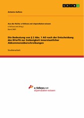 Die Bedeutung von § 2 Abs. 1 AO nach der Entscheidung des BVerfG zur Zulässigkeit innerstaatlicher Abkommensüberschreibungen