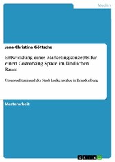 Entwicklung eines Marketingkonzepts für einen Coworking Space im ländlichen Raum