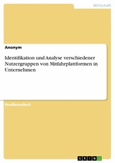 Identifikation und Analyse verschiedener Nutzergruppen von Mitfahrplattformen in Unternehmen