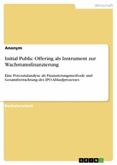 Initial Public Offering als Instrument zur Wachstumsfinanzierung