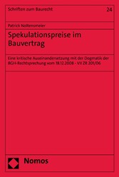 Spekulationspreise im Bauvertrag