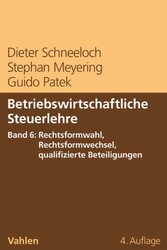 Betriebswirtschaftliche Steuerlehre  Band 6: Rechtsformwahl, Rechtsformwechsel, qualifizierte Beteiligungen