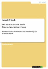 Der Terminal Value in der Unternehmensbewertung