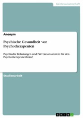 Psychische Gesundheit von Psychotherapeuten