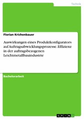 Auswirkungen eines Produktkonfigurators auf Auftragsabwicklungsprozesse. Effizienz in der auftragsbezogenen Leichtmetallbauindustrie