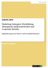 Marketing Strategien. Preisbildung, Strategische Analysemethoden und Corporate Identity