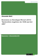 Rezension zu Heerdegen-Wessel (2019) 'Barrierefreie Angebote des NDR und der ARD'