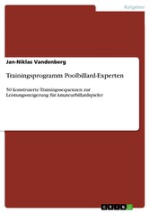 Trainingsprogramm Poolbillard-Experten