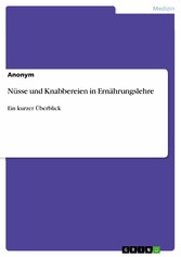 Nüsse und Knabbereien in Ernährungslehre