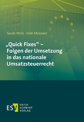 'Quick Fixes' - Folgen der Umsetzung in das nationale Umsatzsteuerrecht