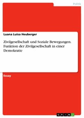 Zivilgesellschaft und Soziale Bewegungen. Funktion der Zivilgesellschaft in einer Demokratie