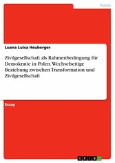 Zivilgesellschaft als Rahmenbedingung für Demokratie in Polen. Wechselseitige Beziehung zwischen Transformation und Zivilgesellschaft