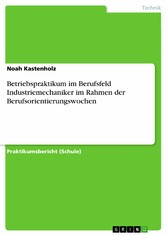 Betriebspraktikum im Berufsfeld Industriemechaniker im Rahmen der Berufsorientierungswochen