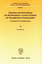 Entstehen und Entwicklung des Rechtsschutzes vor den Gerichten der Europäischen Gemeinschaften