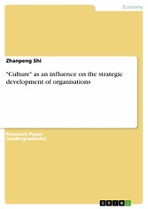 'Culture' as an influence on the strategic development of organisations