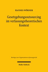 Gesetzgebungsoutsourcing im verfassungstheoretischen Kontext