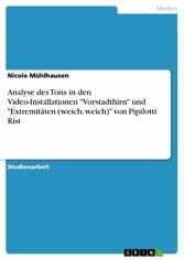 Analyse des Tons in den Video-Installationen 'Vorstadthirn' und 'Extremitäten (weich, weich)' von Pipilotti Rist