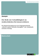 Die Rolle der Schuldfähigkeit im strafrechtlichen Revisionsverfahren