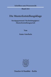 Die Musterfeststellungsklage.