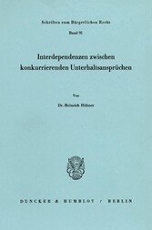 Interdependenzen zwischen konkurrierenden Unterhaltsansprüchen.